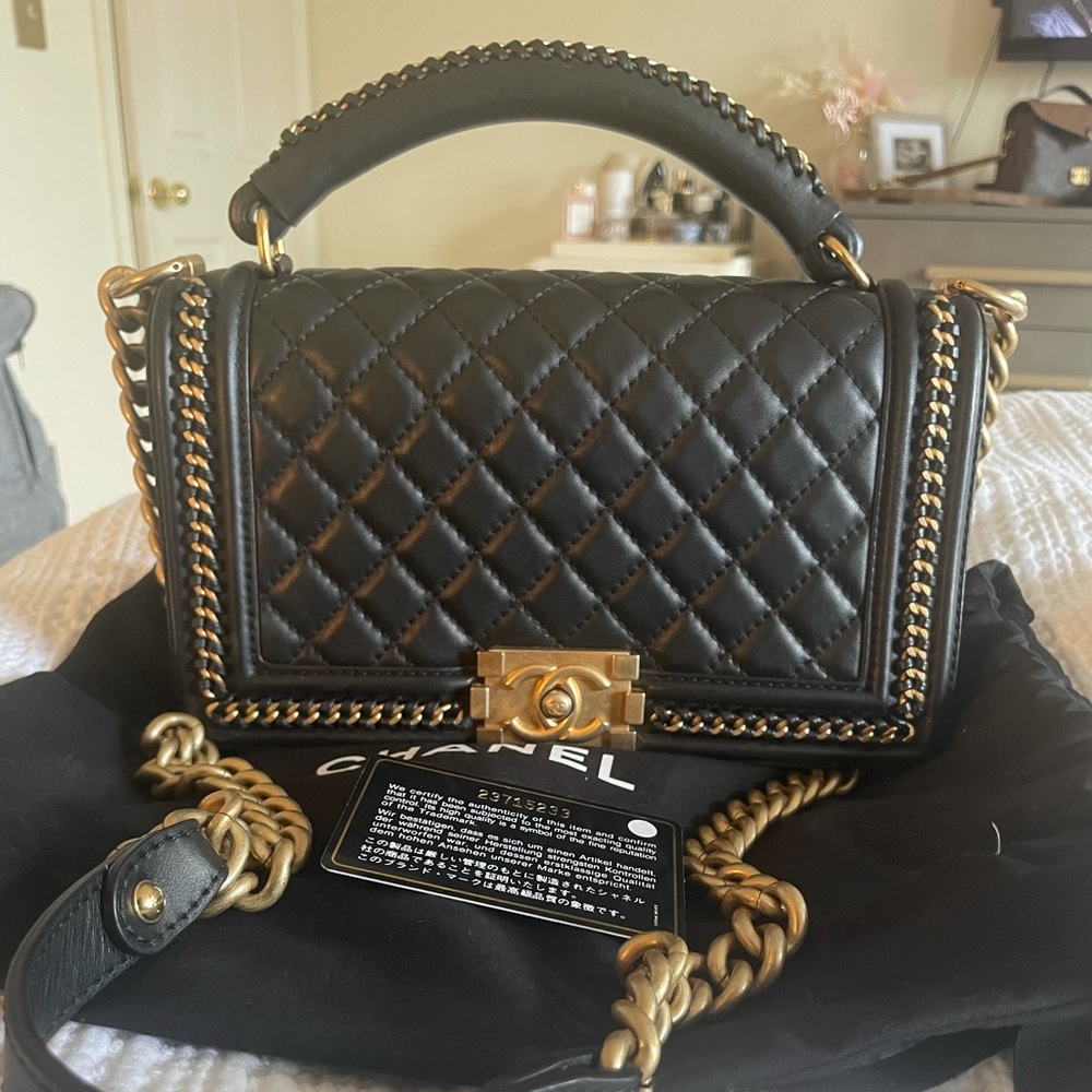 Chanel boy bag with Top Handle